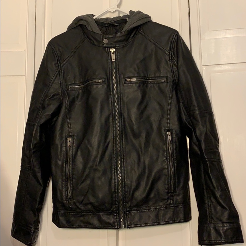 GUESS | black leather jacket size S